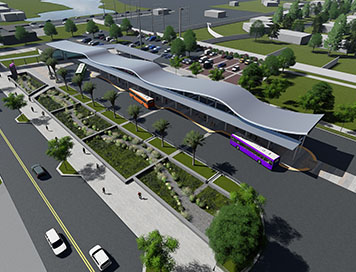Rendering of the future Pine Hills Transfer Center