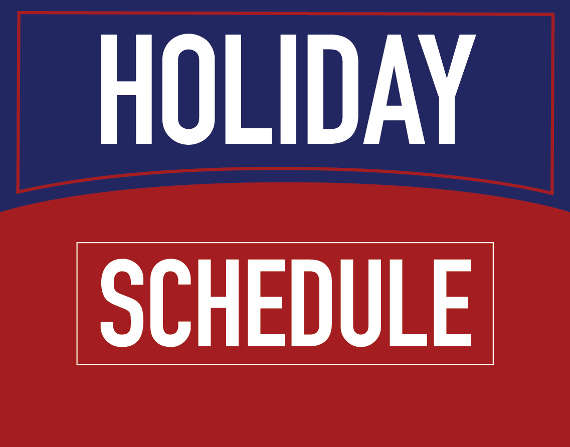 Red, white and blue memorial day schedule