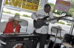 Jericha Collins and Charles Collins treat customers to a moving performance.