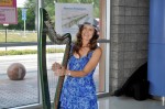 Harpist Christine MacPhail performed a variety of soothing tunes in the lobby of LYNX Central Station.