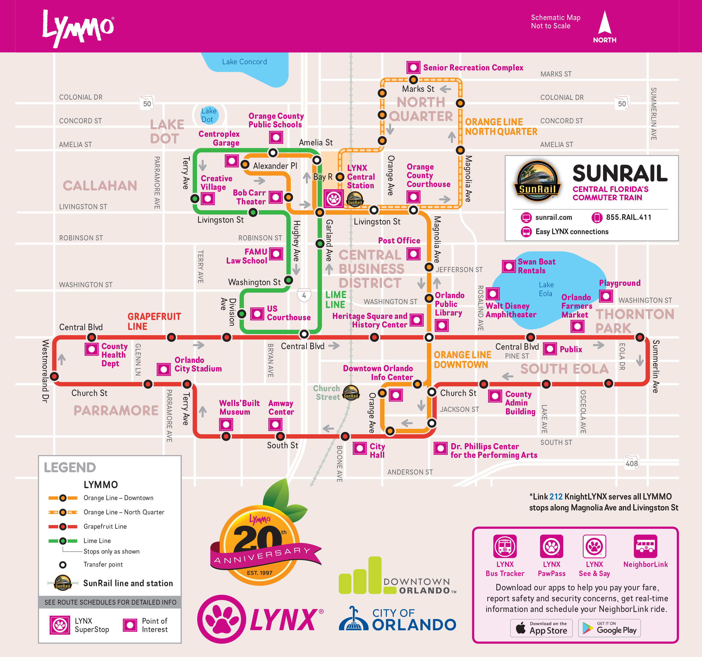 lymmo history timeline public transportation services fo