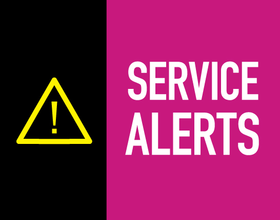 black and pink background with a yellow triangle and exclamation point.