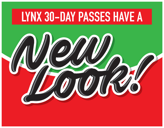 Green and red background: 30-Day pass has a new look
