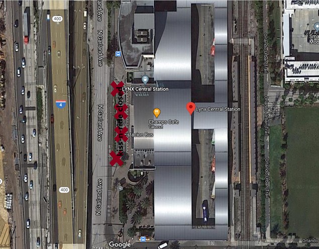 Map of LYNX Central Station terminal