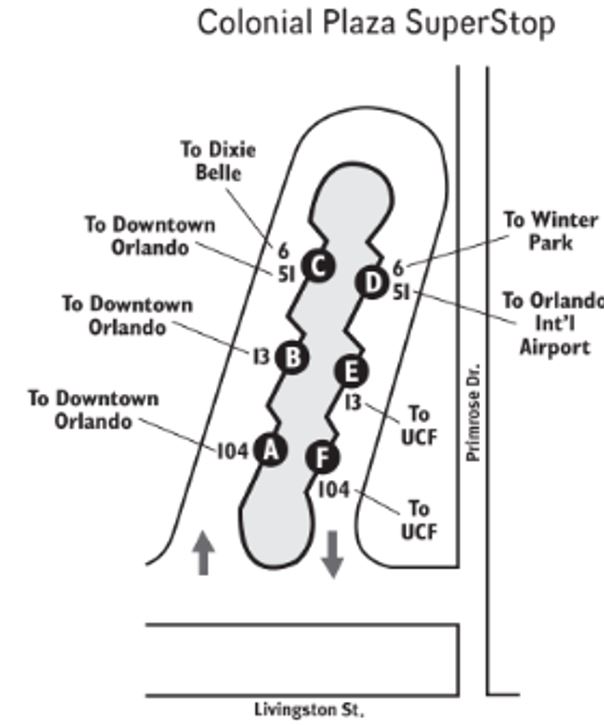 map of colonial plaza superstop