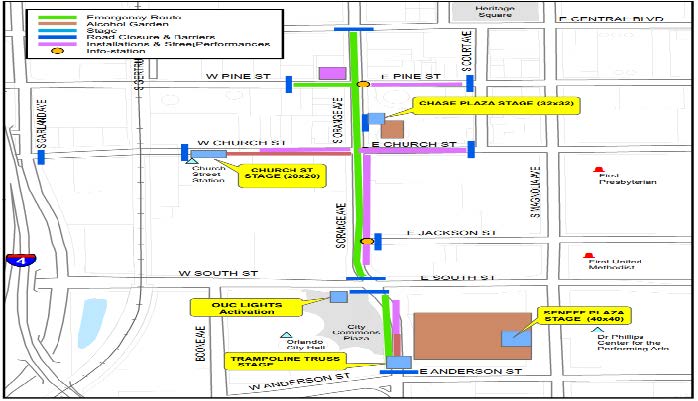 Map of detour for the IMMERSE event