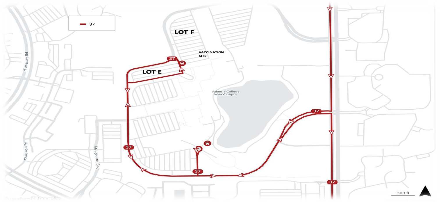 Map of Link 37 outbound route